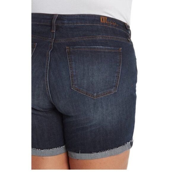 Kut From The Kloth Womens High Rise Boyfriend Dark Jean Shorts Plus Sz 20 W New - Picture 3 of 10